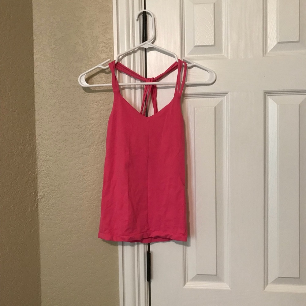 Bebe spandex athletic pink tank top